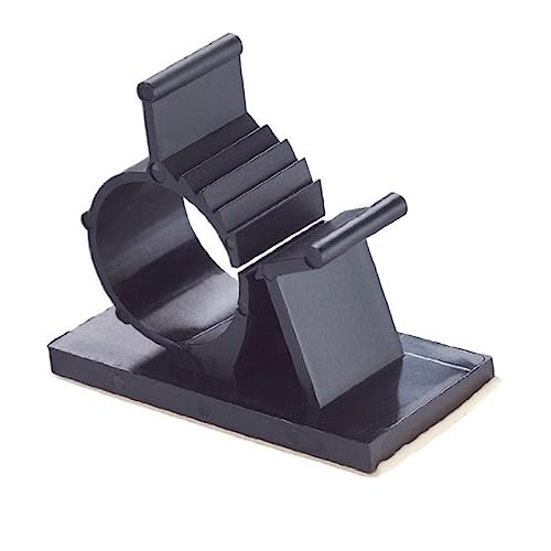 100Pcs Black Adhesive Cable Clips, Adjustable Wire Holders for Desk