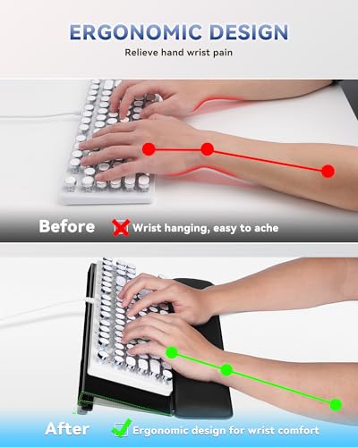 Adjustable Computer Keyboard Stand for Desktop, Keyboard Wrist Rest(Black) - view 5