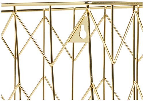 Hanging File Desk Organizer, Wire Metal, Gold Finish, 8.5" x 11' - view 4