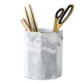 Pen Holder, Pencil Holder for Desk, Practical Ceramic Pencil Organizer, Decorative Makeup Brush Holder, Perfect Office Organization, Teacher Supplies, Gray Marble