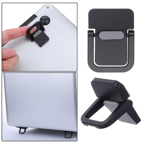 4PCS Portable Keyboard Riser Self Adhesive Laptop Stand Invisible Mini Computer Feet for Desk Computer Keyboard Stand Laptop Holder with Anti Slip Silicone(Black) - view 7
