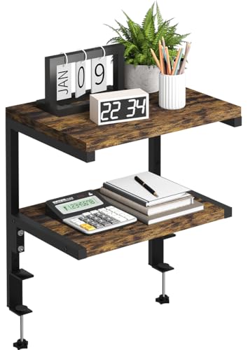 2-Tier Adjustable Desk Shelf Organization, Black