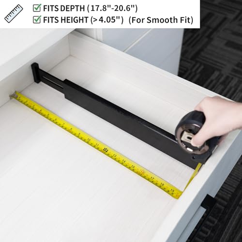Bamboo Kitchen Drawer Divider, Black Utensil Drawers Organizer - view 5