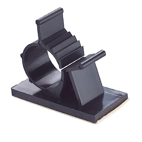 100Pcs Black Adhesive Cable Clips, Adjustable Wire Holders for Desk - view 2