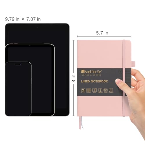 &And Per Se 10-Pack Lined Notebooks, A5 Hardcover, 160 Pages 100gsm Thick Paper, Office Supply Bulk Order, Corporate New Hire Kits, Breakroom Essentials – College Ruled, 10 Units (Pastel Colors) - view 2