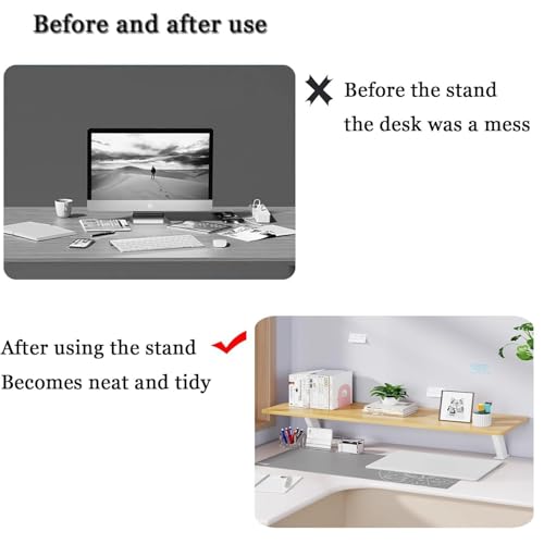 Desktop Clip-On Shelving Unit, 32in Single-Tier Overhead - view 7
