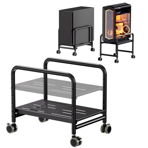 Computer Tower Stand Under Desk for Most Mid-Tower, Black