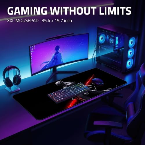 XXL Anime Gaming Mouse Pad 35.4 x 15.7 inch - Water-Resistant - view 4