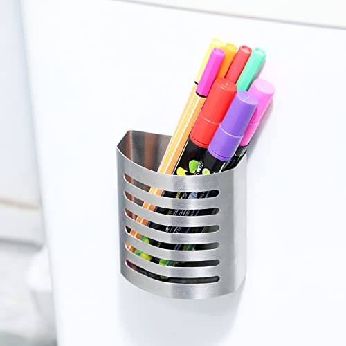 Magnetic Modern Pen and Pencil Holder, 3.25" x 1.75" x 3.50" - view 3