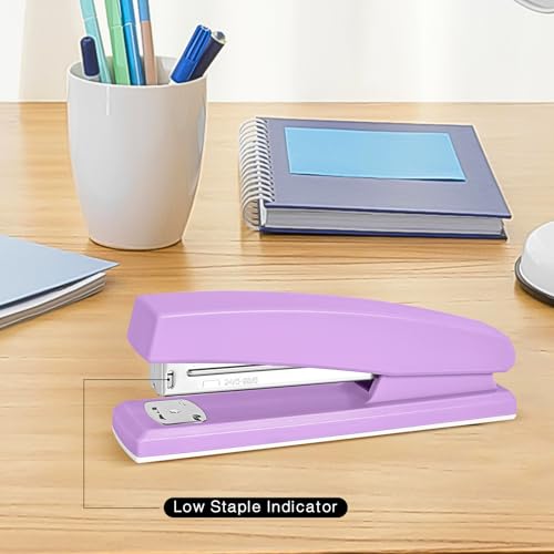 Stapler 25 Sheet Capacity with 1000 Staples and Staple Remover, Purple - view 2