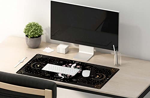 Large Mouse Pad, Boho Snake Witch Desk Mat for Desktop, Women Girls Waterproof Gaming Mousepad, Moon Phases Computer PC Laptop Protector Writing Pads for School Office Home 35.5" x 15.7" - view 5