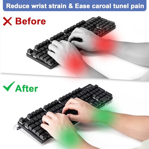 Clear Acrylic Tilted Computer Keyboard Holder for Ergonomic Typing - view 6