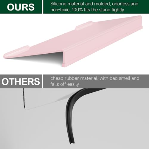 Computer Keyboard Stand Holder - Ergonomic Acrylic Keyboard Stand for Desktop Comfortable Keyboard Tray Riser with Silicone Anti-Slip Strip for Home School Office Desk Accessory, Lightpink - view 4