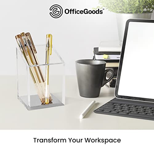 Acrylic Pen and Pencil Holder, Silver - view 5