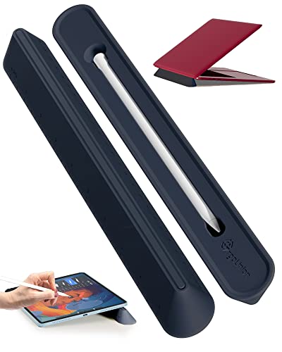 3 in 1 Silicone Laptop Stand, Keyboard Riser for Ergonomic Typing/Reading, Portable Laptop Cooling Stand, for Home Office School and Travel, Oval Base, Midnight