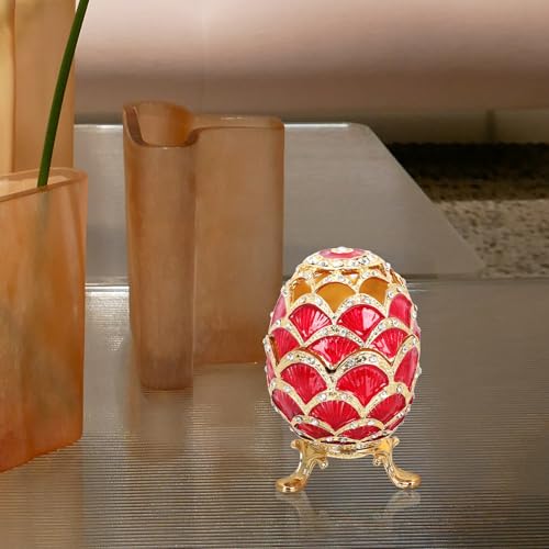 Egg-shaped Alloy Jewelry Box Ring Display Gift Presentation Case - view 5