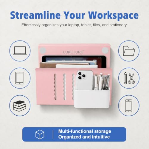 Desk Side Storage Laptop Holder No Drill Clamp On Organizer - view 6