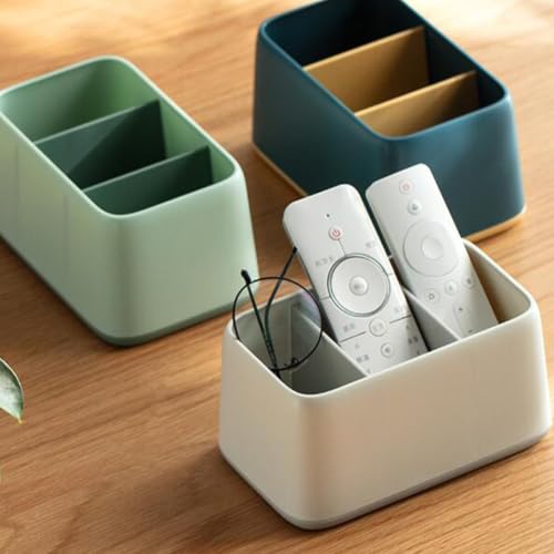 Remote Control Storage Organizer, 3 Compartment Desktop Box for Small Items - view 5