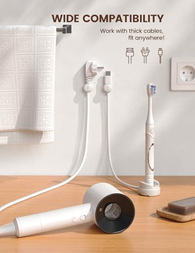 6 Pack Rotatable Cord Organizer, [1s Lock] Spring Cable Clips - view 6