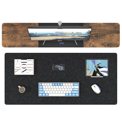 Large Felt Desk Mat, 40''x16'' Full Keyboard and Mouse Pad - view 5