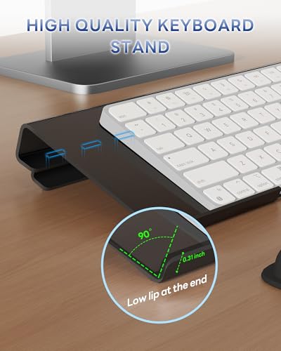 Adjustable Computer Keyboard Stand for Desktop, Keyboard Wrist Rest(Black) - view 6