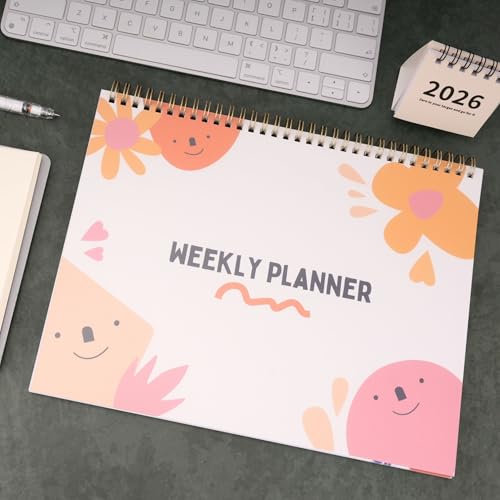 Undated Weekly Planner Notepad, 8.5" x11", Colorful Smiles - view 6