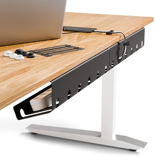Cable Management Under Desk, Set of 3 - Black