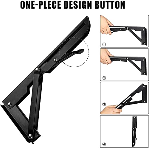 Folding Shelf Brackets 24 inch 2Pcs Heavy Duty Collapsible Shelf Bracket - view 5