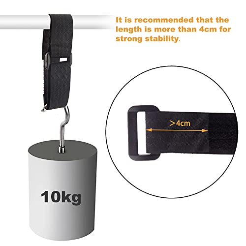 16Ft x 1In Adjustable Cable Straps with 25 Buckles, Free Cut Length, Black Reusable Fastening Cable Ties, Hook and Loop Securing Strap for Cable Tidy, Wire Management, Cord Organiser, Black - view 4