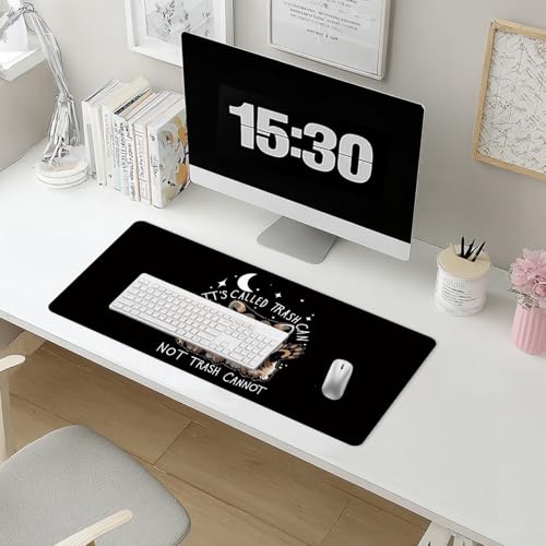 Funny Raccoon Large Mouse Pad 31.5x15.7inch, It's Called Trash Can Not Trash Cannot Funny Raccoon Purple Mouse Pad Large Mousepad for Work Gaming Computers Laptop Desk Accessories - view 6