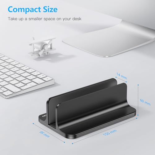 Vertical Laptop Stand Holder, Adjustable Dock for MacBook, Black - view 3