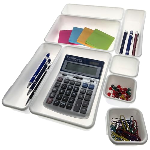 8pc Interlocking Drawer Organization System - White