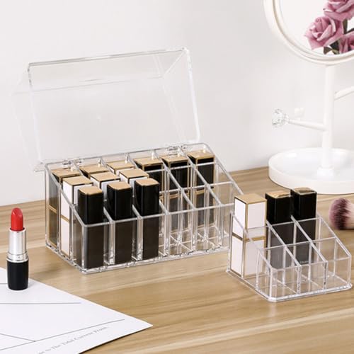 White Cosmetic Organizer Box, 18-slot Lipstick Storage Container - view 4
