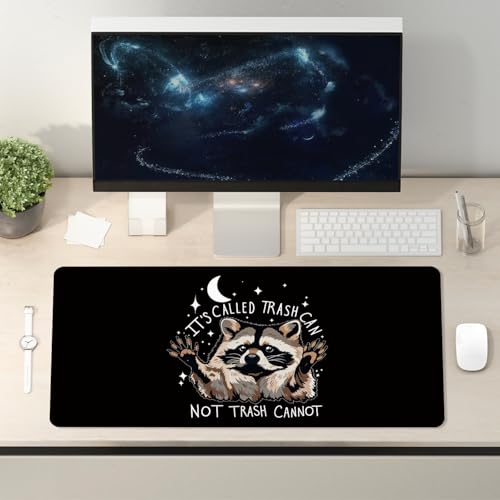 Funny Raccoon Large Mouse Pad 31.5x15.7inch, It's Called Trash Can Not Trash Cannot Funny Raccoon Purple Mouse Pad Large Mousepad for Work Gaming Computers Laptop Desk Accessories - view 5
