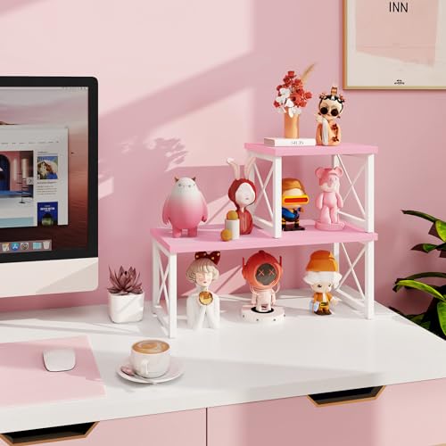 Desktop Shelf, 2 Tier Independent Stackable Desk Stand - view 2