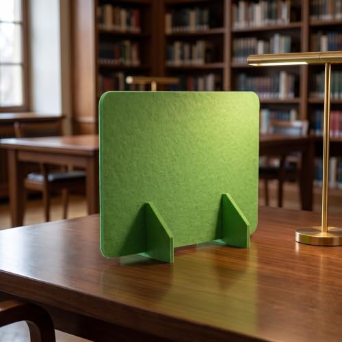Freestanding Desk Divider Felt Desktop Privacy Panel Light Green - view 5
