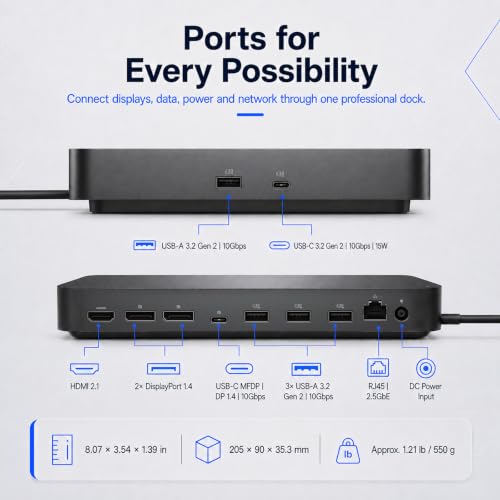 WD25 100W USB-C Laptop Docking Station Bundle - view 6