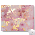 Pink Golden Marble Mouse Pad Customized Premium Textured Washable Desktop Protection Mouse Mat with Non-Slip Rubber Base