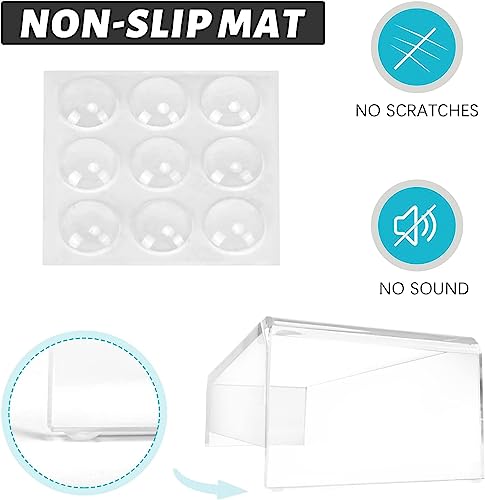 Clear Monitor Stand Riser, Computer Monitor Stand/Acrylic Monitor Riser for Home Office Laptop, PC Desk Stand for Keyboard Storage & Multi-Media Laptop Printer TV Screen (14"/7.1"/3.6") - view 3
