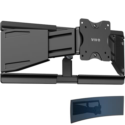 Black Telescoping Ultrawide Wall Mount, Up to 49" Screens, Mount-VWLP2
