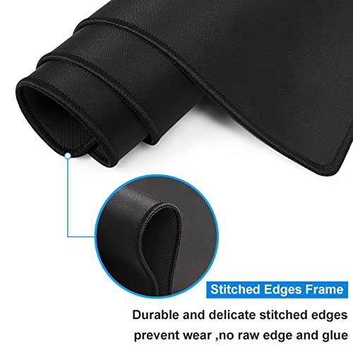 XXL Large Gaming Mouse Pad,Mousepad with Stitched Edge Frame & Non-Skid Rubber Base,Desk Mat for Work,Office Desk Pad for Laptop,Computer Keyboard and Mice Combo Pads Mouse Mat 31.5X15.7 inches - view 7