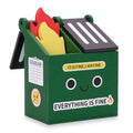 Dumpster Fire Pencil Holder with 100 PCS Flame Sticky Notes