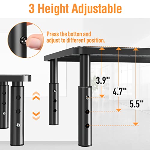 2 Pack Monitor Stand Riser - 3 Height Adjustable Monitor Stand - view 3