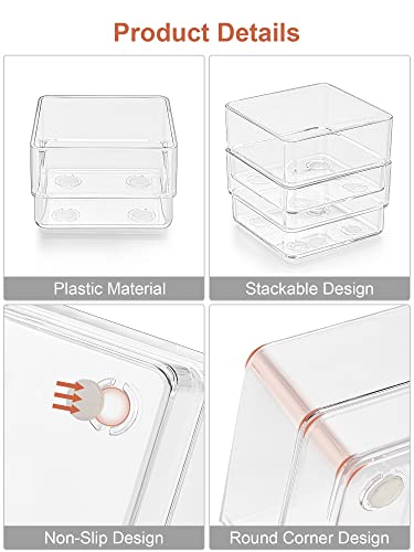 13 PCS Drawer Organizer 5-Size Desk Makeup Drawer Organizer Clear - view 5