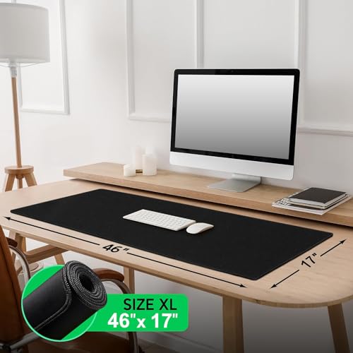 Huge 46”x17” 5mm Gaming Mouse Pad Large Mouse Pad for Desk Gaming Giant Black XXL Thick Long Extra Large Extended Big Gamer Desk Mat - view 2