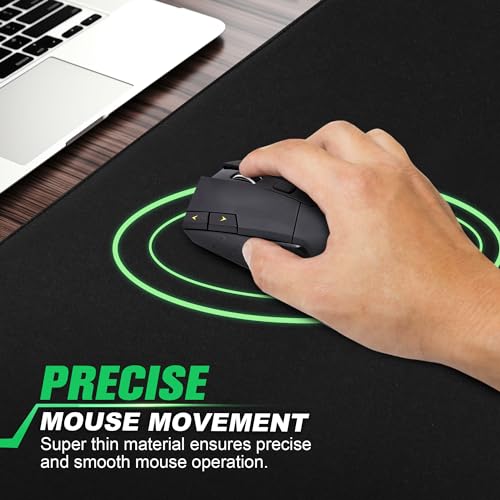 Huge 46”x17” 5mm Gaming Mouse Pad Large Mouse Pad for Desk Gaming Giant Black XXL Thick Long Extra Large Extended Big Gamer Desk Mat - view 3