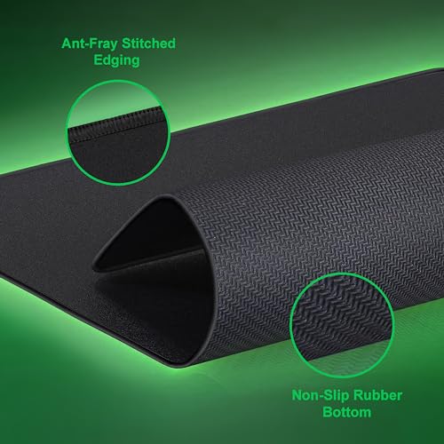 Huge 46”x17” 5mm Gaming Mouse Pad Large Mouse Pad for Desk Gaming Giant Black XXL Thick Long Extra Large Extended Big Gamer Desk Mat - view 4