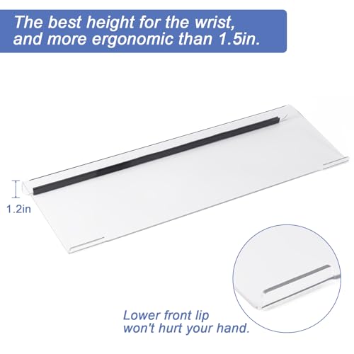 Clear Acrylic Tilted Computer Keyboard Holder for Ergonomic Typing - view 4