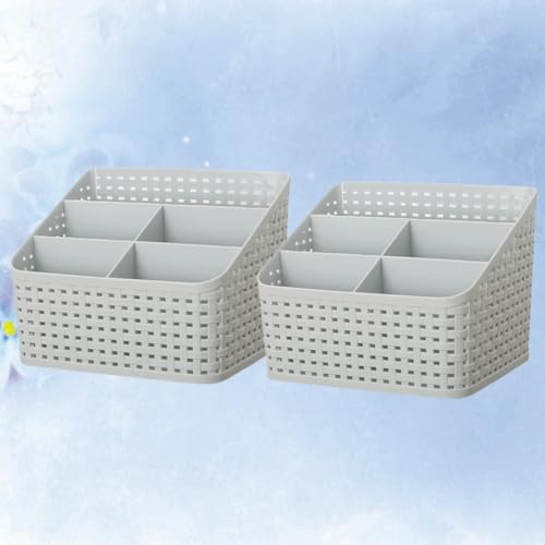 Storage Container 2pcs with Five Compartments Desktop Organizer - view 6