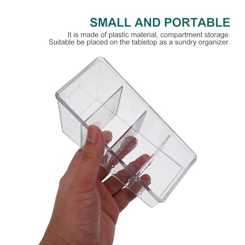 Plastic Makeup Organizer Storage Container with Compartments - view 4
